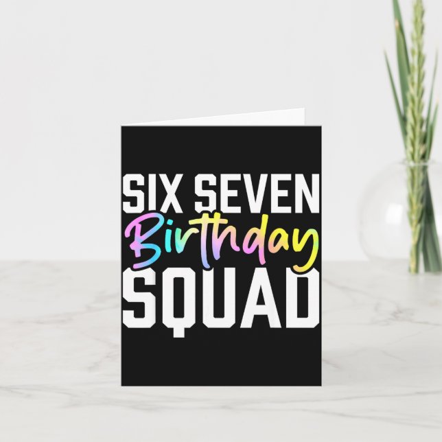 67 Birthday Squad Funny Six Seven Meme Kids Birthd Kort (Framsida)