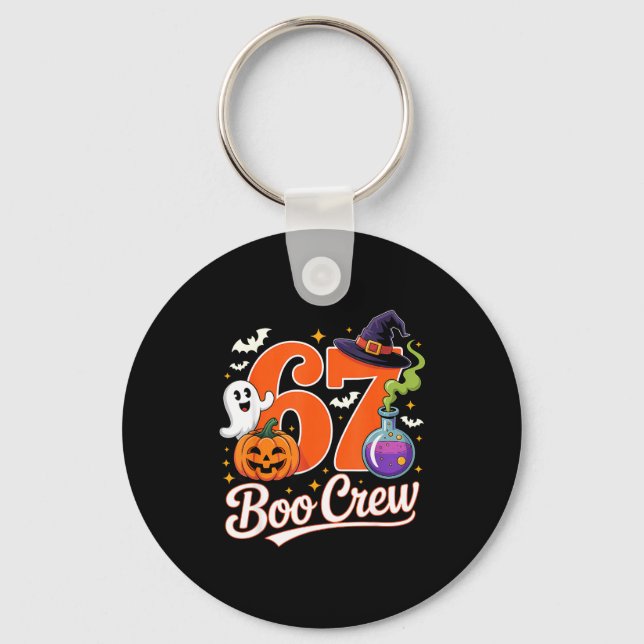 67 boo besättning rolig halloween spöke häxa pumpa nyckelring (Framsida)