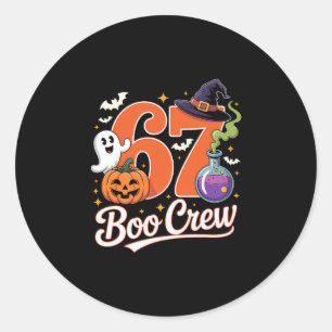67 Boo Crew Rolig Halloween Spök Häxa Pumpa Sp Runt Klistermärke