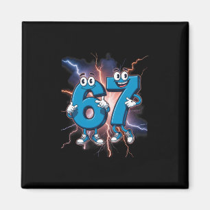 67 Brainrot italienskt meme roligt 67 barn kostym Magnet