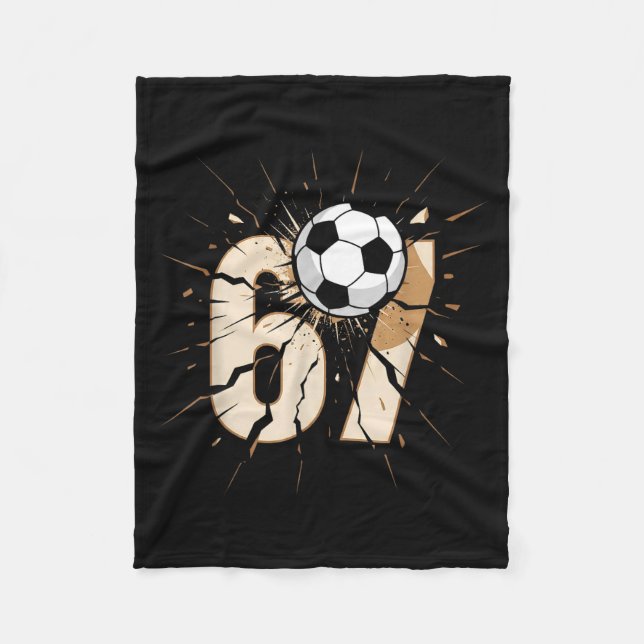 67 Brainrot Ungdom Fotboll Drip - Roliga Barn 67  Fleecefilt (Framsidan)