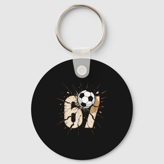 67 Brainrot Ungdom Fotbollsdroppe - Roliga Barn 67 Nyckelring (Framsida)