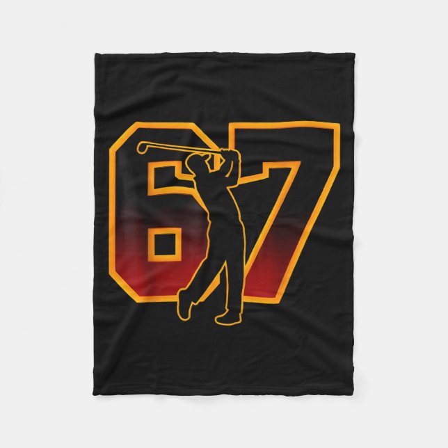 67 Brainrot Ungdom Golf Drip - Roliga Barn 67  Fleecefilt (Framsidan)