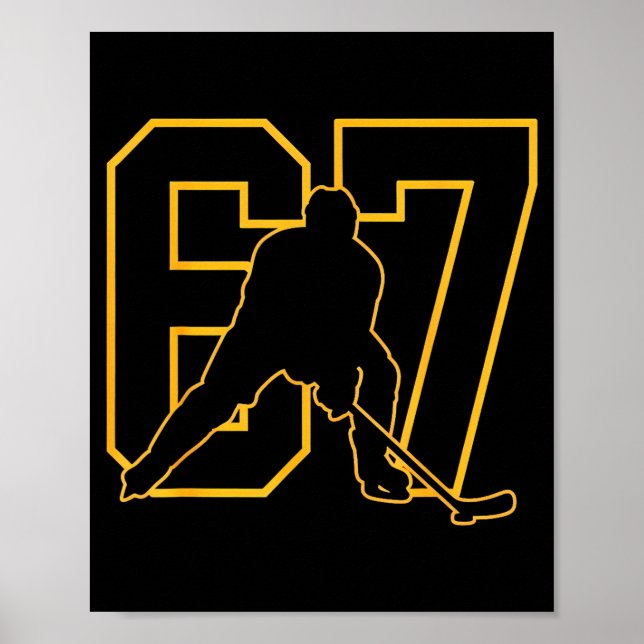 67 Brainrot Ungdoms Ishockey Drip - Roliga Barn 67 Poster (Framsidan)