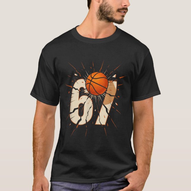 67 Brainrot Youth Basketball Drip - Funny Kids 67  T Shirt (Framsida)