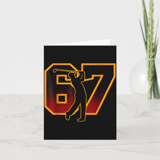 67 Brainrot Youth Golf Drip - Funny Kids 67  Kort (Framsida)