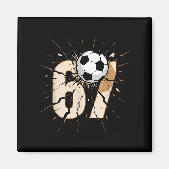 67 Brainrot Youth Soccer Drip - Funny Kids 67  Magnet (Framsidan)