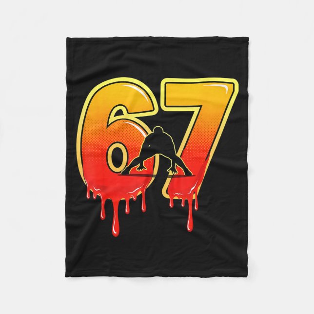 67 Brainrot Youth Wrestling Drip - Funny Kids 67  Fleecefilt (Framsidan)