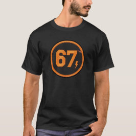67 Broderad Lapp Stil Grafisk T-shirt