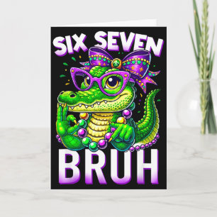 67 Bruh Alligator Mardi Gras Flicka Six Seven Fet Kort