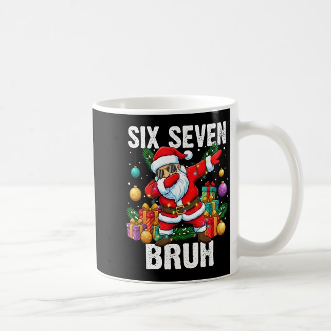 67 Bruh Christmas Cool Dabbing Santa Six Seven Mem Kaffemugg (Höger)
