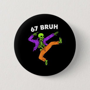 67 Bruh Halloween Dabbing Skelett Meme 6 7 Nummer Knapp