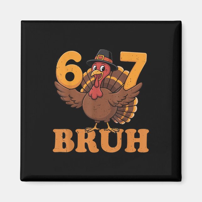 67 Bruh Kalkon Math Thanksgiving Lärare Math Hjärn Magnet (Framsidan)