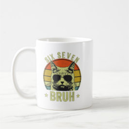 67 Bruh Katt Meme Sex Sju 6 7 Barn Pojkar Män, bru Kaffemugg