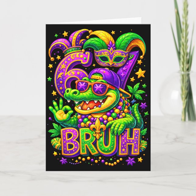 67 Bruh Krokodil Mexiko Mardi Gras Helgdag  Kort (Framsida)