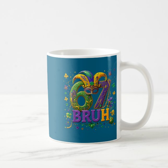 67 Bruh Mardi Gras Happy Mardi Gras  Kaffemugg (Höger)