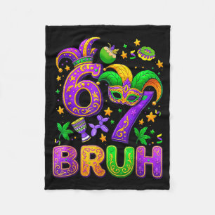 67 Bruh Mardi Gras Narrmask New Orleans _1 Fleecefilt