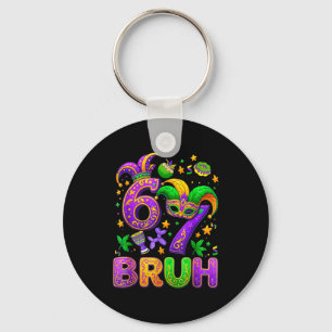 67 Bruh Mardi Gras Narrmask New Orleans _1 Nyckelring