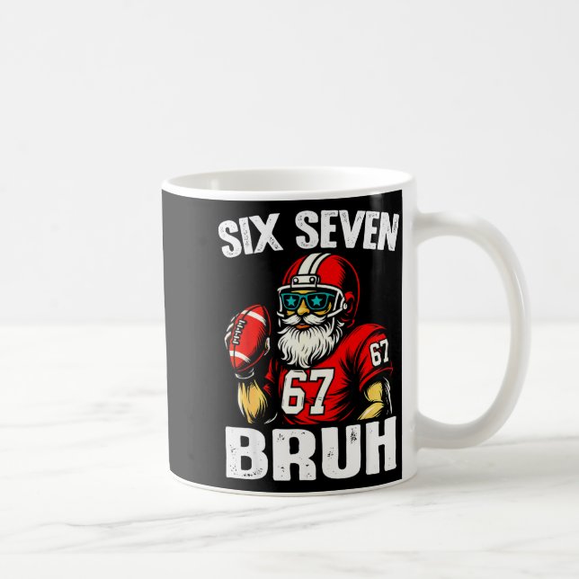 67 Bruh Meme Christmas Football Santa Six Seven  Kaffemugg (Höger)