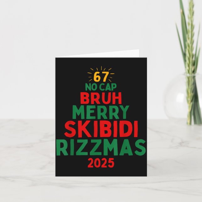 67 Bruh No Cap Skibidi Ohio Rizz Sigma Funny Gen A Kort (Framsida)