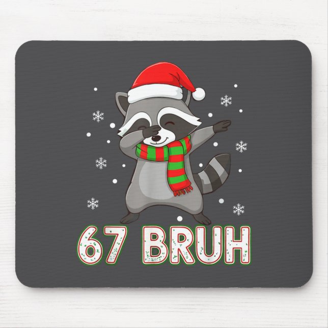 67 Bruh Six Seven Meme Raccoon Christmas Kids Boys Musmatta (Framsidan)