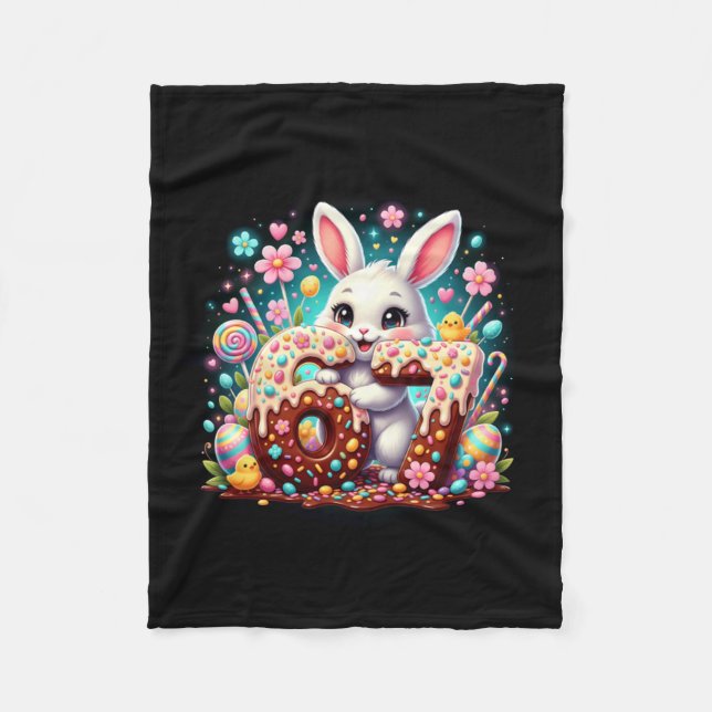 67 Bunny Six Seven 6 7 Påskdag Barn Fleecefilt (Framsidan)
