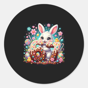 67 Bunny Six Seven 6 7 Påskdag Barn Runt Klistermärke