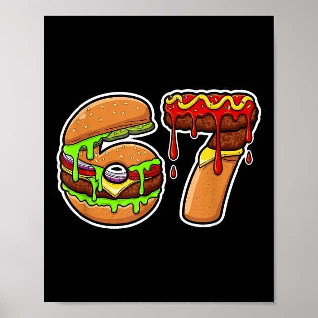67 Burger Pizza Matfusion Delight  Poster (Framsidan)