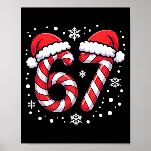 67 Candy Canes Santa  Poster (Framsidan)