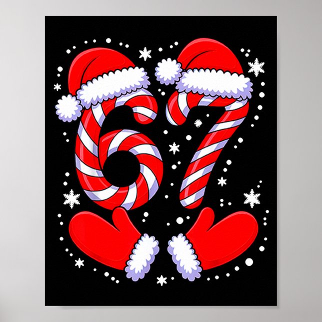 67 Candy Canes Santa  Poster (Framsidan)