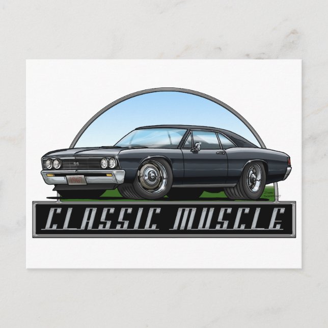 67_Chevelle_Black Vykort (Framsida)