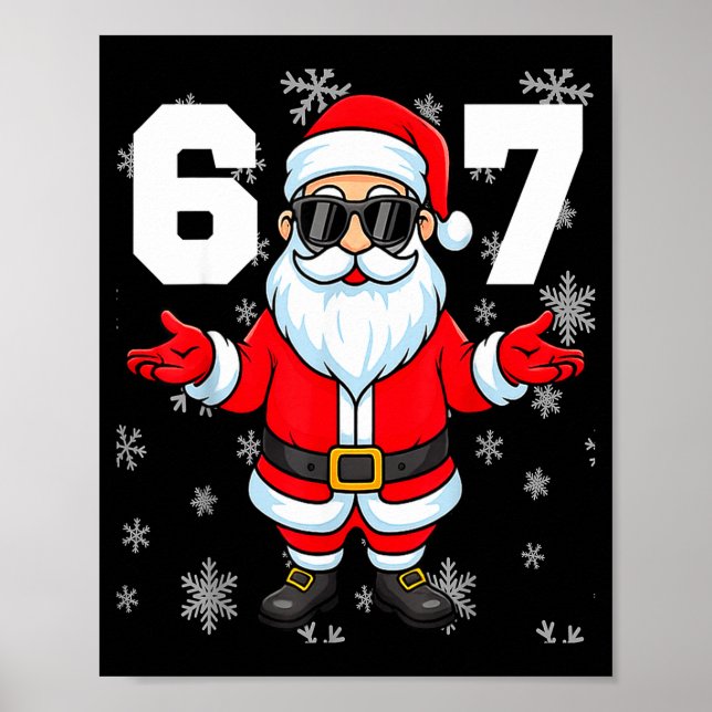 67 Christmas 6 7 Meme Pajamas 67 Bruh Slang  Poster (Framsidan)