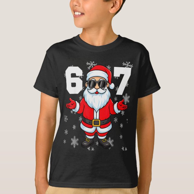67 Christmas 6 7 Meme Pajamas 67 Bruh Slang  T Shirt (Framsida)