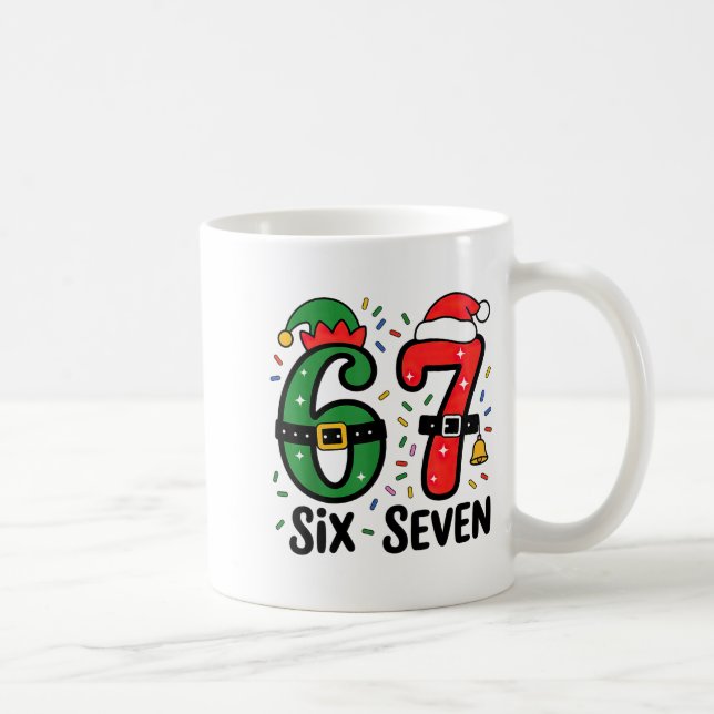 67 Christmas 6 7 Meme Six Seven Xmas  Kaffemugg (Höger)
