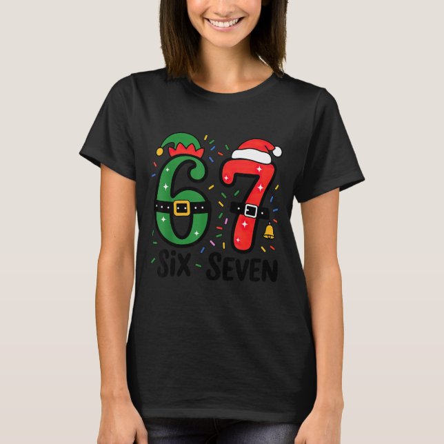 67 Christmas 6 7 Meme Six Seven Xmas  T Shirt (Framsida)