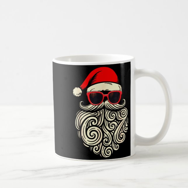 67 Christmas 6 7 Santa Six Seven Meme Christmas Bo Kaffemugg (Höger)