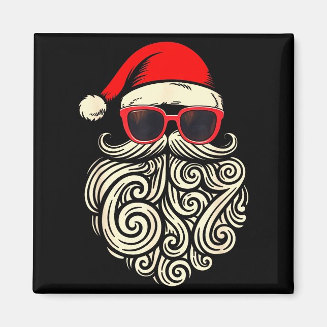 67 Christmas 6 7 Santa Six Seven Meme Christmas Bo Magnet (Framsidan)
