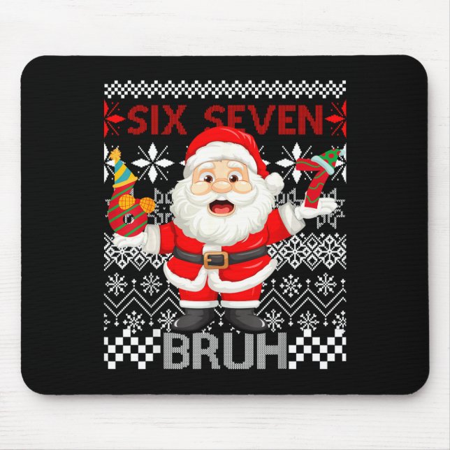 67 Christmas 6 7 Six Seven Bruh Xmas Santa Sweater Musmatta (Framsidan)