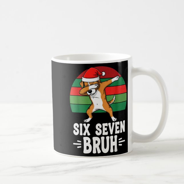 67 Christmas Funny 67 Brainrot Youth Kids Dog 67  Kaffemugg (Höger)