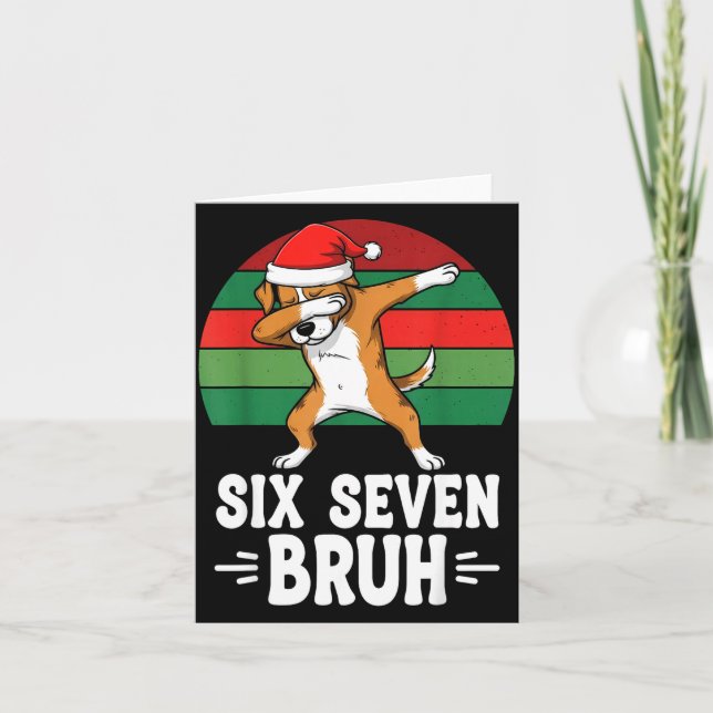 67 Christmas Funny 67 Brainrot Youth Kids Dog 67  Kort (Framsida)