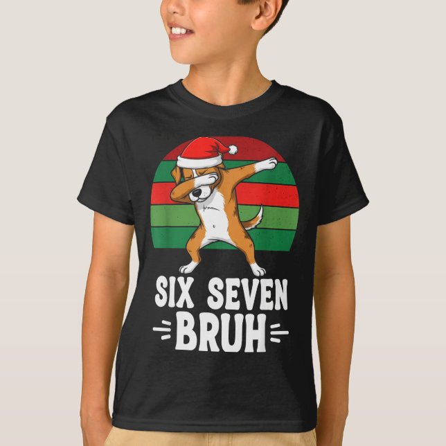 67 Christmas Funny 67 Brainrot Youth Kids Dog 67  T Shirt (Framsida)
