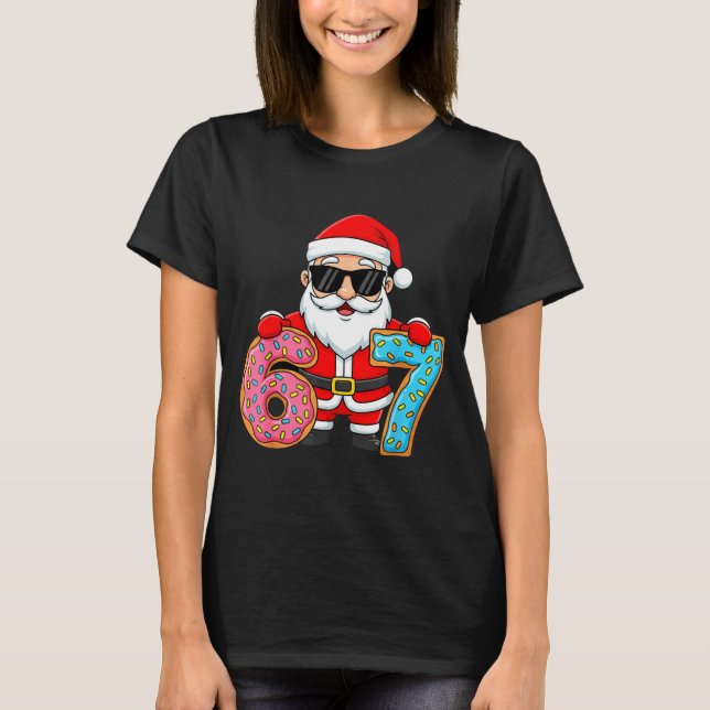 67 Christmas Funny 67 Meme Youth Kids Santa 67  T Shirt (Framsida)