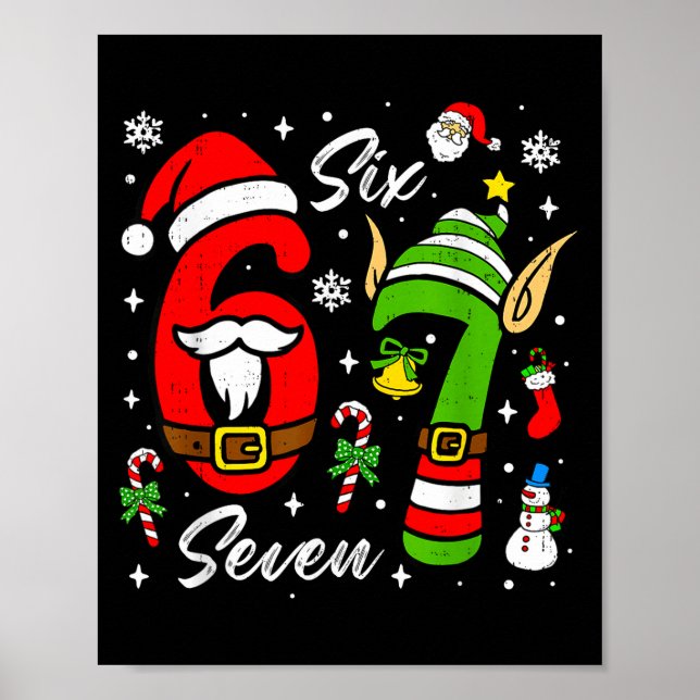 67 Christmas Funny 6 7 Meme Six Seven Xmas Boys Ki Poster (Framsidan)