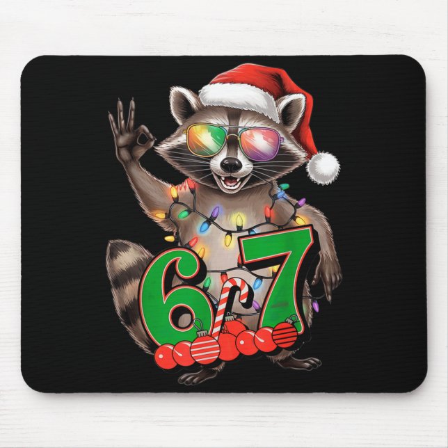 67 Christmas Funny Raccoon Festive 6-7 Meme Boys G Musmatta (Framsidan)