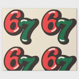 67 Christmas Funny Red & Green Wrapping Paper Presentpapper