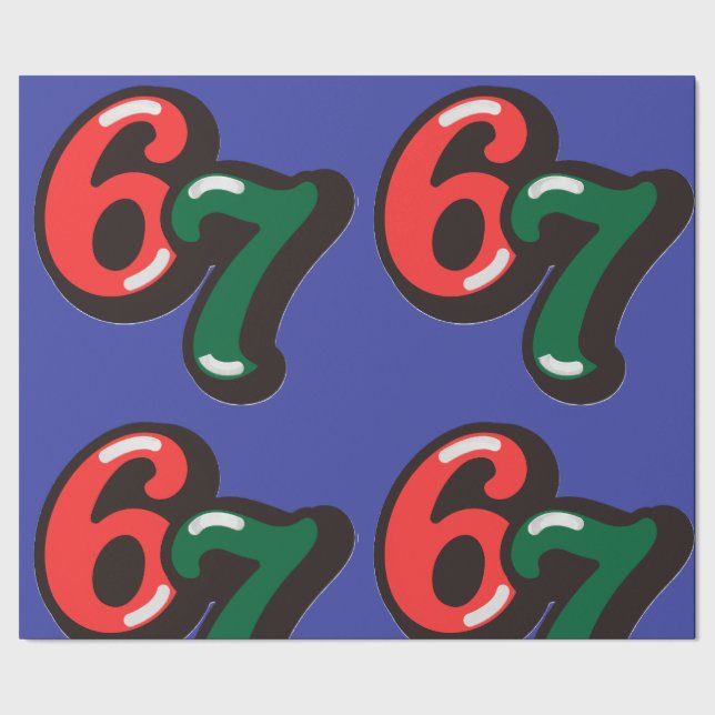67 Christmas Funny Red & Green Wrapping Paper Presentpapper (Seam)