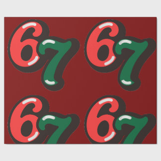 67 Christmas Funny Red & Green Wrapping Paper Presentpapper