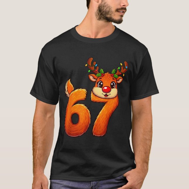 67 Christmas Funny Reindeer Bruh Meme Pajamas Wome T Shirt (Framsida)