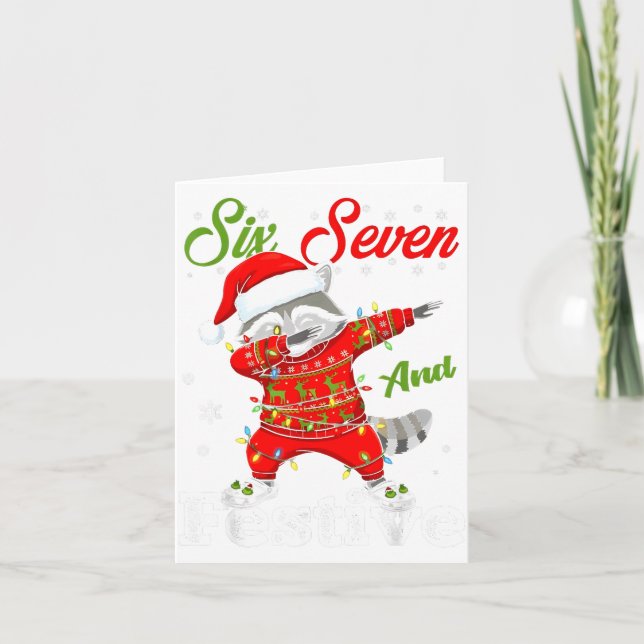 67 Christmas Funny Six Seven Bruh Meme Brainrot Sa Kort (Framsida)