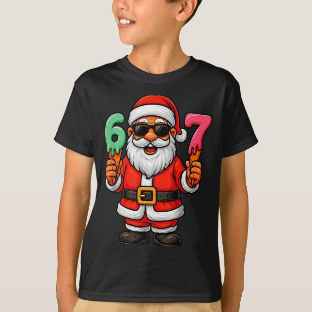 67 Christmas Funny Six Seven Ice Cream Meme 67 Chr T Shirt (Framsida)